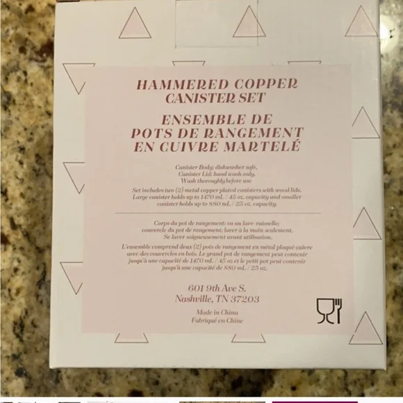 Uncommon James Copper and Wood Canister Set - Picture 4 of 6